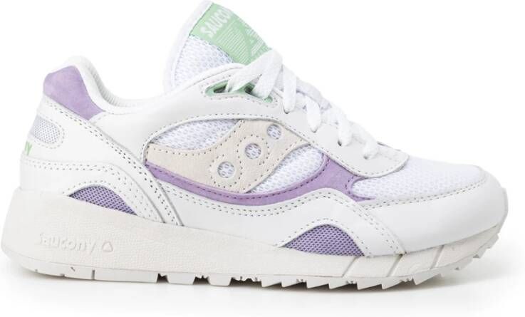 Saucony Shadow 6000 Wit Leer Lage sneakers Dames