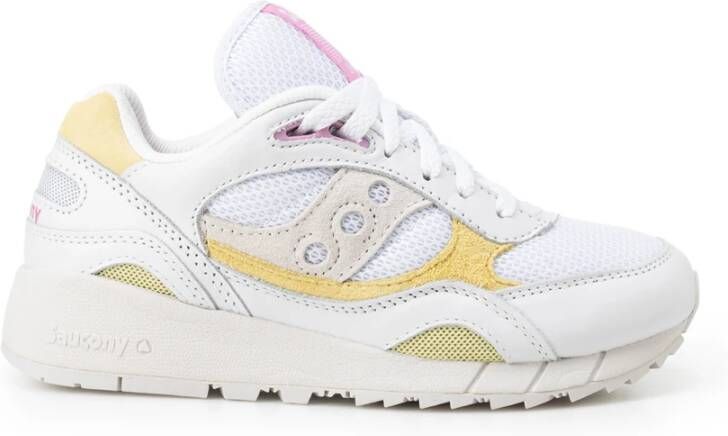 Saucony Shadow 6000 Wit Leer Lage sneakers Dames