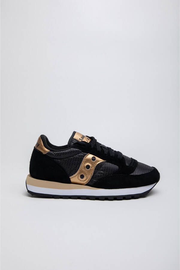 Saucony Zwarte Sneakers Logo Voor Nylon Rubber Black Dames