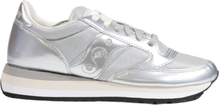 Saucony Sportieve Zilveren Sneakers met Rubberen Zool Gray Dames