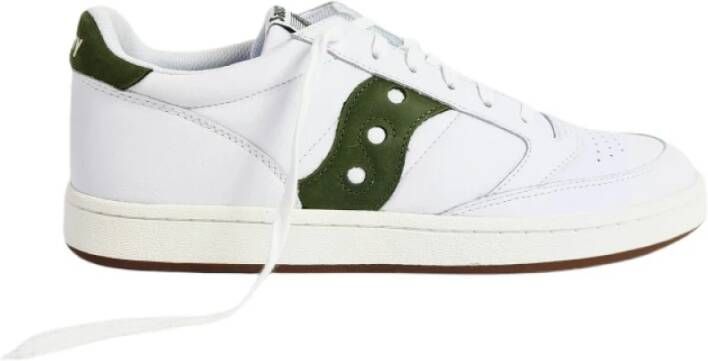 Saucony Wit-Groene Jazz Court Sneakers White Unisex