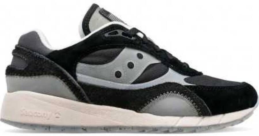 Saucony Zwarte Shadow 6000 Rubberen Inzet Schoenen