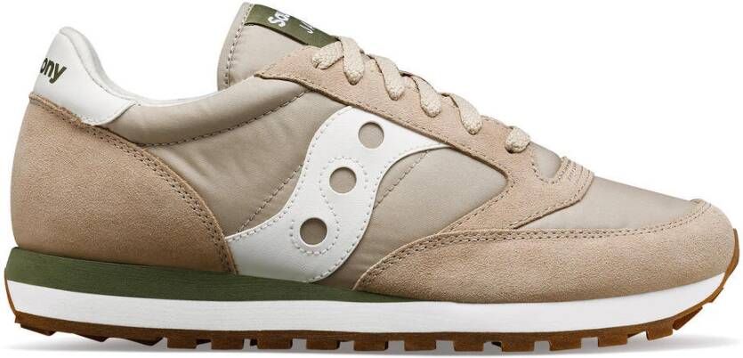 Saucony Stijlvolle Beige Witte Sneakers Beige Heren