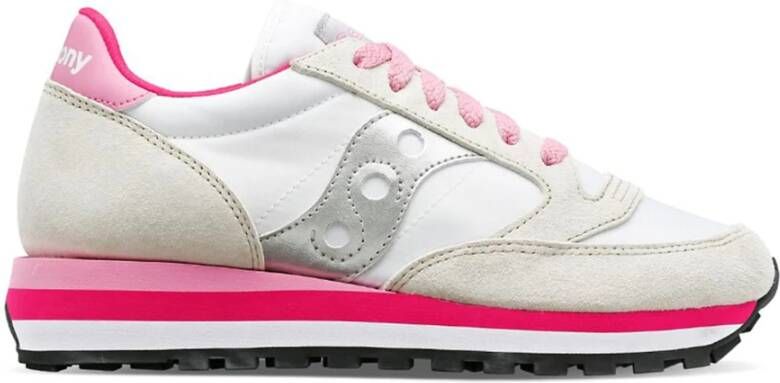 Saucony Stijlvolle Jazz Triple Cht Gray Pink Sneakers voor Dames Meerkleurig Dames