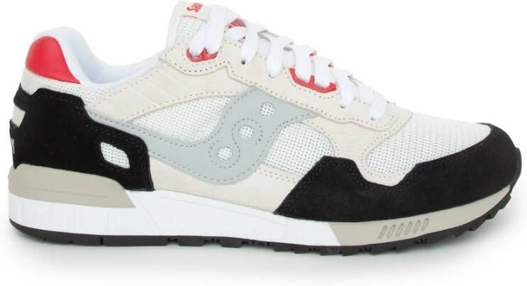 Saucony Stoffen Suède Sneakers met Rubberen Zool White Heren