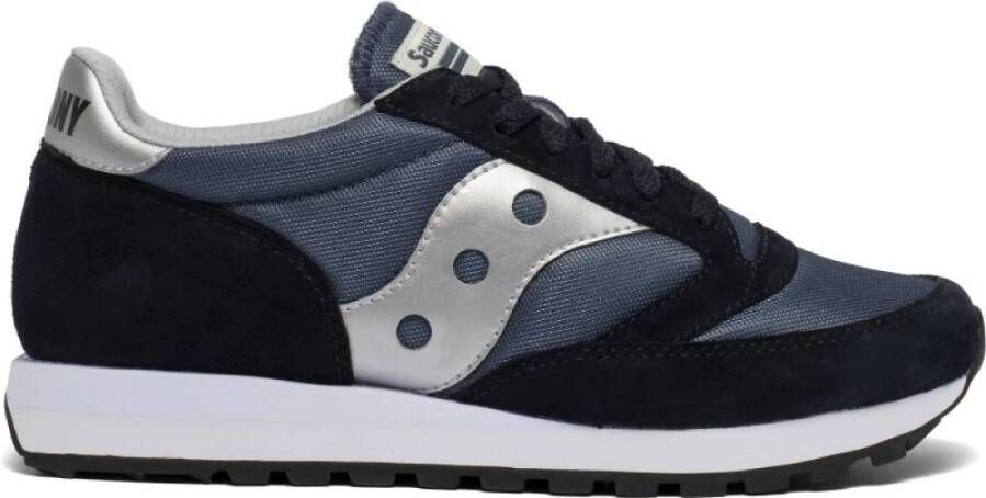 Saucony Stijlvolle Navy Silver Jazz 81 Sneakers Zwart Heren