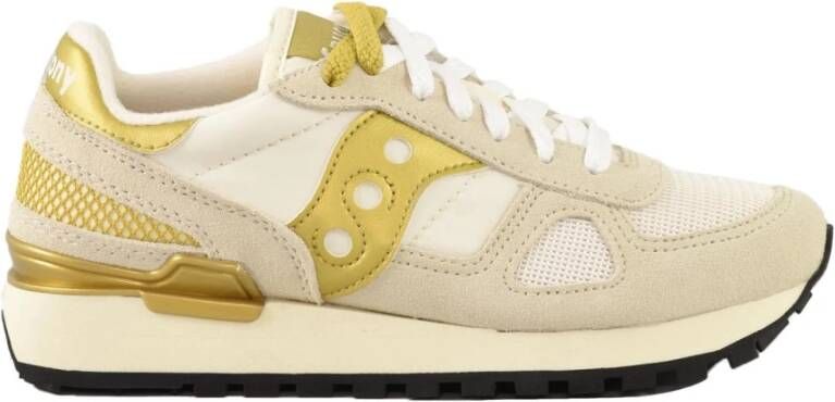 Saucony Stijlvolle Sneakers met Rubberen Zool Beige Dames