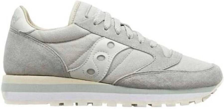 Saucony Grijze en witte Jazz Triple schoen Grijs Dames