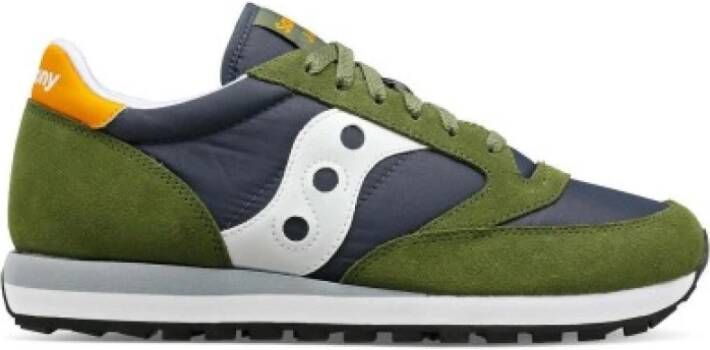 Saucony Groene Sneakers met Stoffen Voering en Rubberen Zool Groen Heren