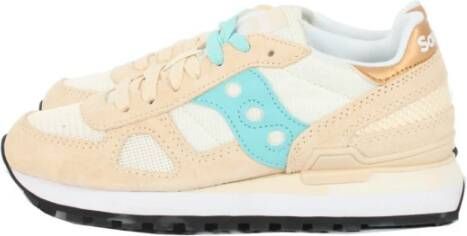 Saucony Turquoise Shadow Original Damessneakers Beige Dames