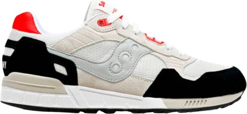 Saucony Stoffen Suède Sneakers met Rubberen Zool White Heren