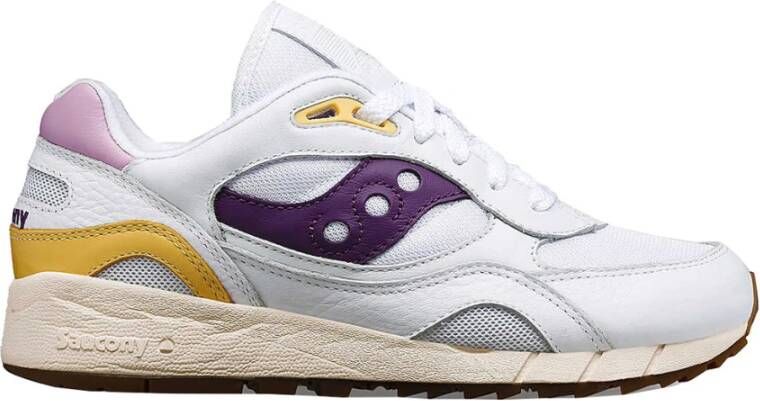 Saucony Wit Paars Shadow 6000 Sneakers Multicolor Dames