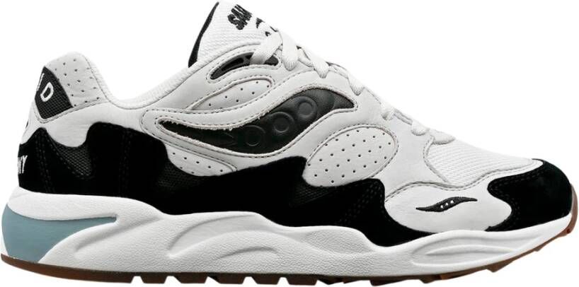Saucony Zwart Wit Grid Shadow 2 Sneakers White Heren