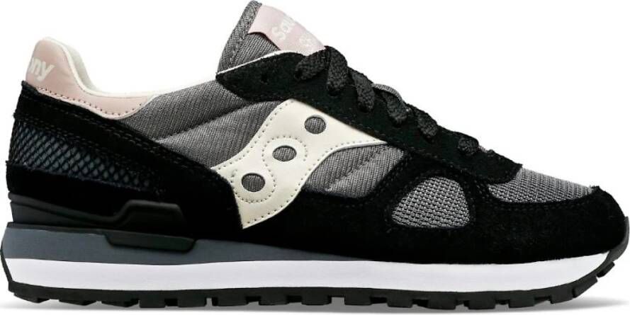 Saucony Zwarte Sneakers met Comfortabele Pasorm en Gedempte Zool Black Dames