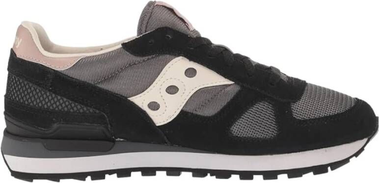 Saucony Zwarte Sneakers met Comfortabele Pasorm en Gedempte Zool Black Dames