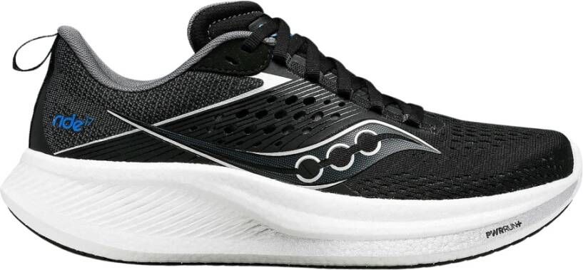 Saucony Zwart Wit Ride 17 Hardloopschoenen Black Dames