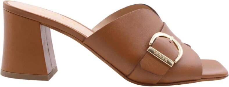 Scapa Stijlvolle Heeled Mules Brown Dames - Foto 11
