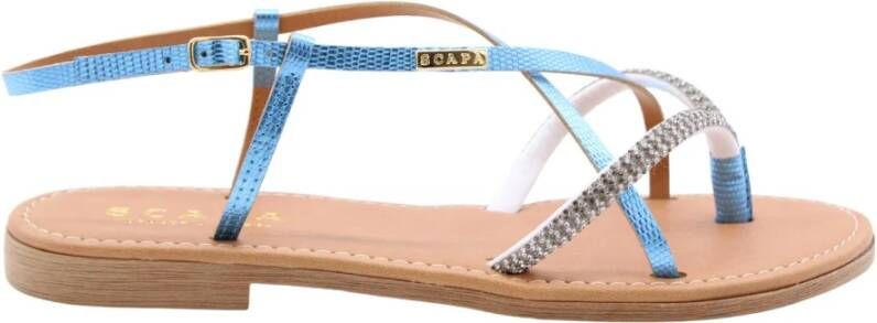 Scapa Stijlvolle Platte Sandalen voor Vrouwen Blue Dames