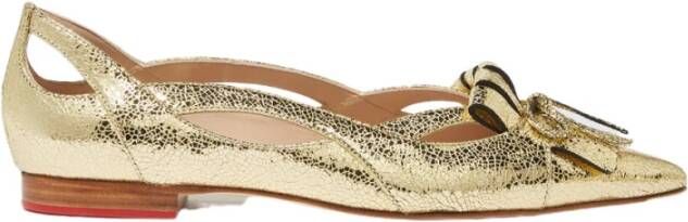 Scarosso 24K Golf Fringe Ballet Flats Geel Dames