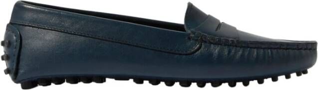 Scarosso Ashley Loafers Handgemaakte Italiaanse leren schoenen Blue Dames