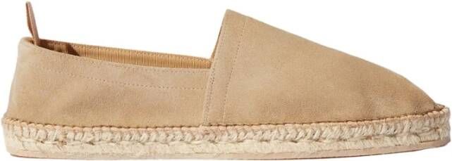 Scarosso Beige Suede Espadrilles Beige Heren