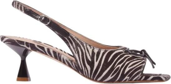 Scarosso Bella Zebra Pony Slingback Pumps Bruin Dames