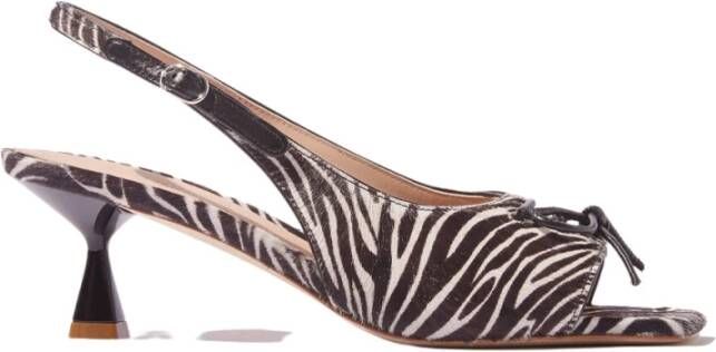 Scarosso Bella Zebra Pony Slingback Pumps Bruin Dames