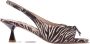 Scarosso Bella Zebra Pony Slingback Pumps Bruin Dames - Thumbnail 1