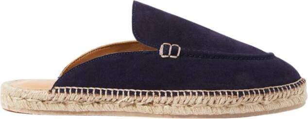 Scarosso Blauwe Suède Espadrilles Blauw Heren