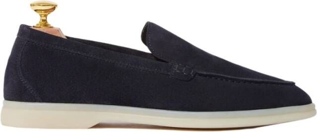 Scarosso Blauwe Suède Loafers Blue Dames