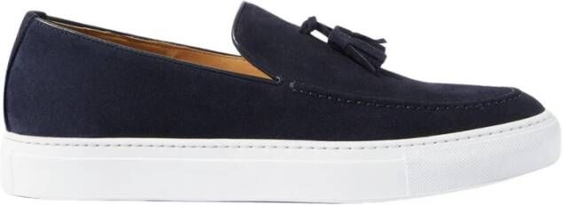 Scarosso Blauwe Suède Loafers voor Heren Blue Heren