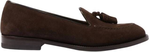 Scarosso Bruine Suede Kwastjes Loafers