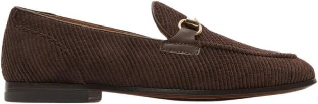 Scarosso Bruine Velvet Horsebit Loafers