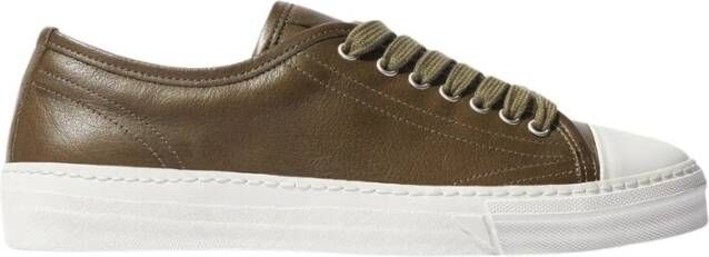 Scarosso Camo Leren Lage Veterschoenen Green Heren