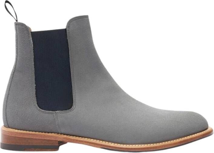 Scarosso Italiaanse Handgemaakte Suède Chelsea Laarzen Beige Dames