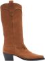 Scarosso Tan Suede Cowboy Laarzen Brown Dames - Thumbnail 1