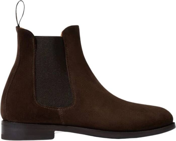 Scarosso Donkerbruine Suède Chelsea Boots Brown Dames