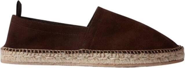 Scarosso Donkerbruine Suède Espadrilles Brown Heren