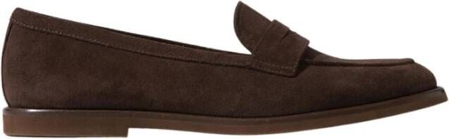 Scarosso Donkerbruine Suède Loafers Brown Dames