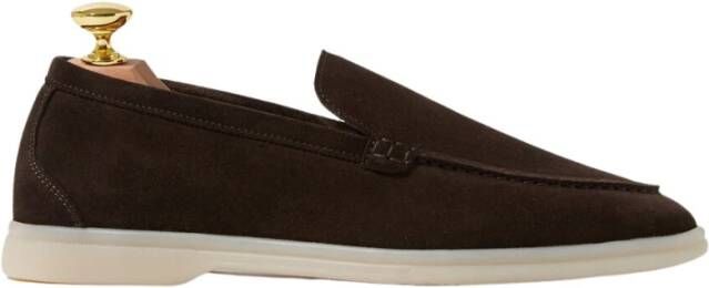 Scarosso Donkerbruine Suède Loafers Brown Dames
