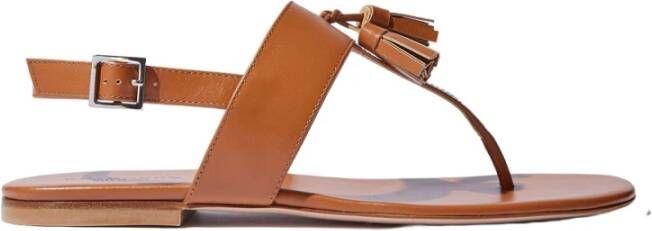 Scarosso Emma Leren Sandalen Brown Dames