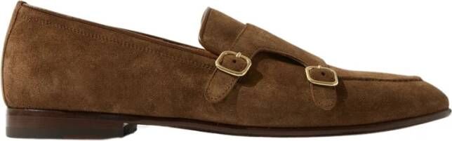 Scarosso Ernesto Scamosciato Loafers Tabakkleurig Suède Dubbele Monkstrap Brown Heren