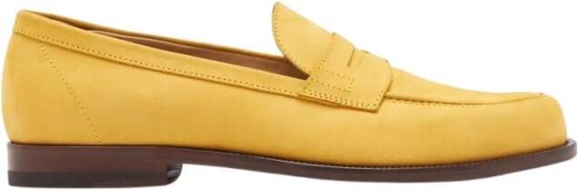 Scarosso Gele Nubuck Penny Loafers Yellow Heren