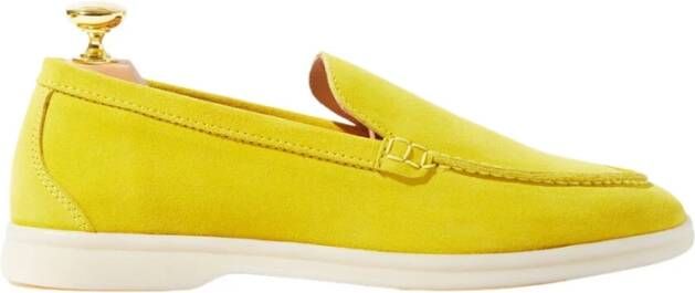 Scarosso Gele Suède Loafers voor Vrouwen Yellow Dames