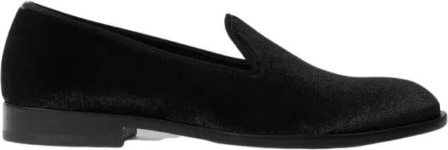 Scarosso George Velvet Slip-On Avond Loafers Black Heren