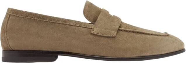 Scarosso Grijze Suède Penny Loafers