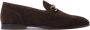 Scarosso Handgemaakte donkerbruine suède loafers met horsebit detail Brown Dames - Thumbnail 1