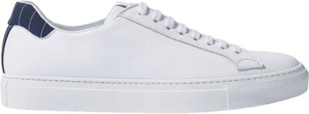 Scarosso Handgemaakte Pinstripe Sneakers White Heren