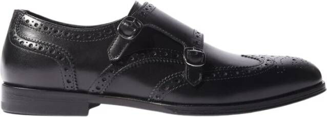 Scarosso Handgemaakte Wing-Tip Monk Strap Schoenen Black Dames