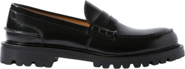 Scarosso Handgemaakte zwarte leren loafers Black Heren